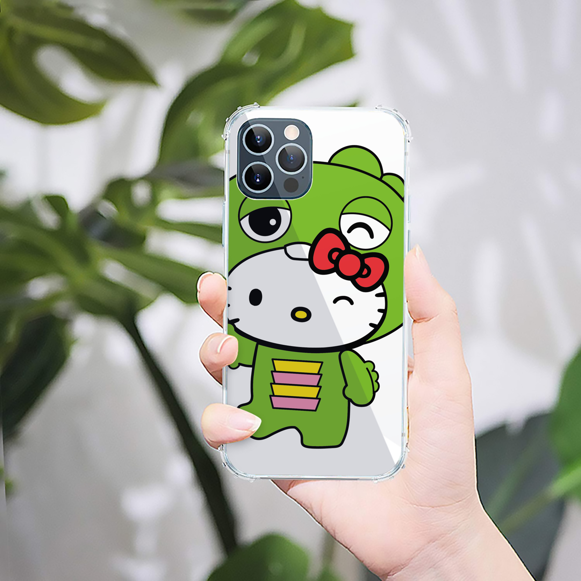（画像用） Hello Kitty ハローキティ 【iPhone 12シリーズ対応】透明スマホケース（クリアソフトケース）